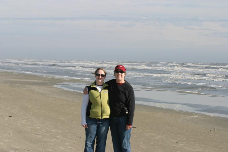 Sarah and Sandy on the beach